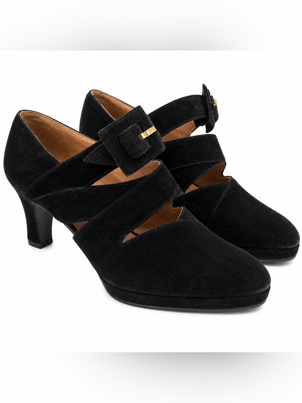 HERMES Black Suede/Leather Closed Toe Pumps 39 1/2 fits 8.5-9  “Quiet Luxury”